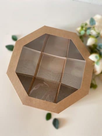 Менажница восьмигранник под орехи/сухофрукты/чай, крафт — изображение 2